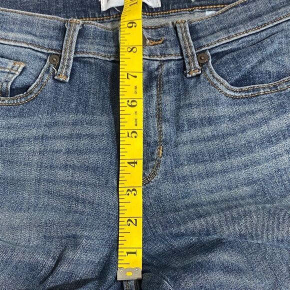 Banana Republic Premium Denim Straight Crop Jeans‎ Size 28 Distressed Raw Hem - Picture 9 of 12